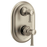 Moen - Belfield M-CORE 3-Series 2-Handle Shower Trim with Integrated Transfer Valve in Brushed Nickel (Valve Sold Separately) - Brushed Nickel