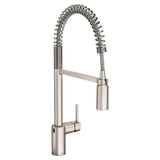 Moen - Align Motionsense Wave Sensor Touchless One Handle High Arc Pre-Rinse Spring Kitchen Faucet, Spot Resist Stainless - Spot Resist Stainless
