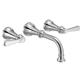 Moen - Colinet Traditional Lever Handle Wall Mount Bathroom Faucet Trim, Valve Required, in Chrome - Chrome