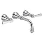 Moen - Colinet Traditional Lever Handle Wall Mount Bathroom Faucet Trim, Valve Required, in Chrome - Chrome