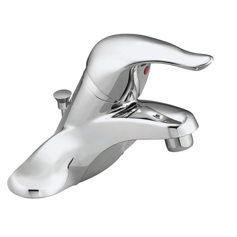 Moen - Chateau One-Handle Low-Arc Bathroom Faucet with Drain Assembly, Chrome - Chrome