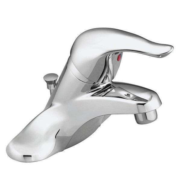 Moen - Chateau One-Handle Low-Arc Bathroom Faucet with Drain Assembly, Chrome - Chrome