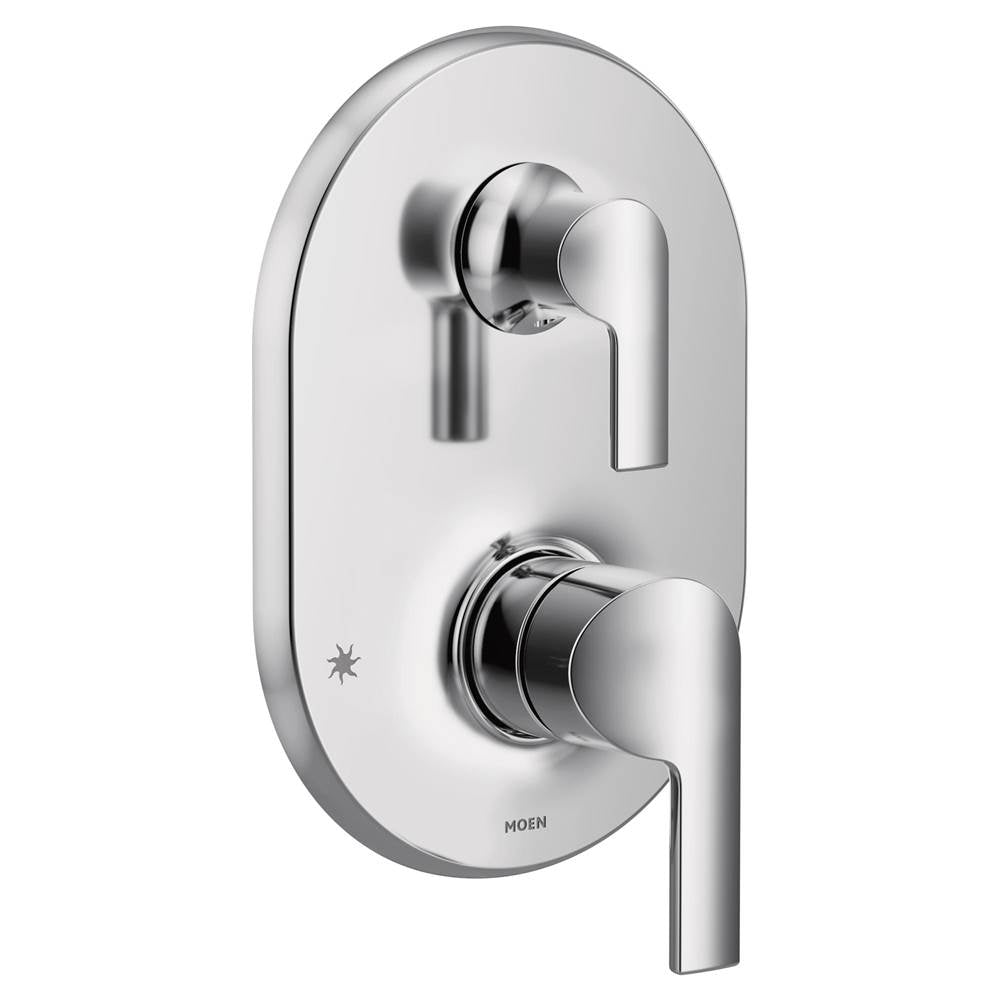 Moen - Doux M-CORE 3-Series 2-Handle Shower Trim with Integrated Transfer Valve in Chrome (Valve Sold Separately) - Chrome