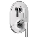 Moen - Doux M-CORE 3-Series 2-Handle Shower Trim with Integrated Transfer Valve in Chrome (Valve Sold Separately) - Chrome
