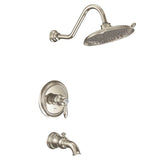 Moen - Weymouth M-CORE 2-Series Eco Performance 1-Handle Tub and Shower Trim Kit in Polished Nickel (Valve Sold Separately) - Polished Nickel