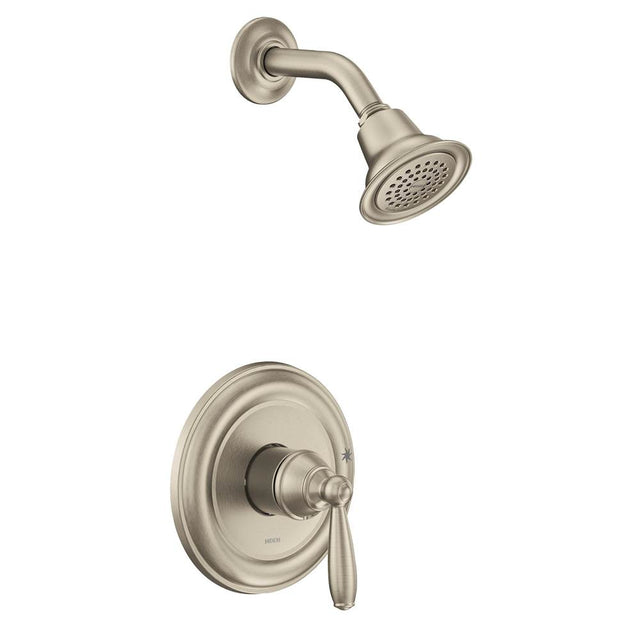 Moen - Brantford M-CORE 2-Series Eco Performance 1-Handle Shower Trim Kit in Brushed Nickel (Valve Sold Separately) - Brushed Nickel