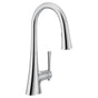 Moen - KURV Single-Handle Pull-Down Sprayer Kitchen Faucet with Reflex and Power Boost in Chrome - Chrome