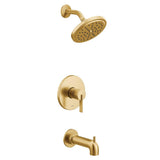 Moen - Cia M-CORE 2-Series Eco Performance 1-Handle Tub and Shower Trim Kit in Brushed Gold (Valve Sold Separately) - Brushed Gold