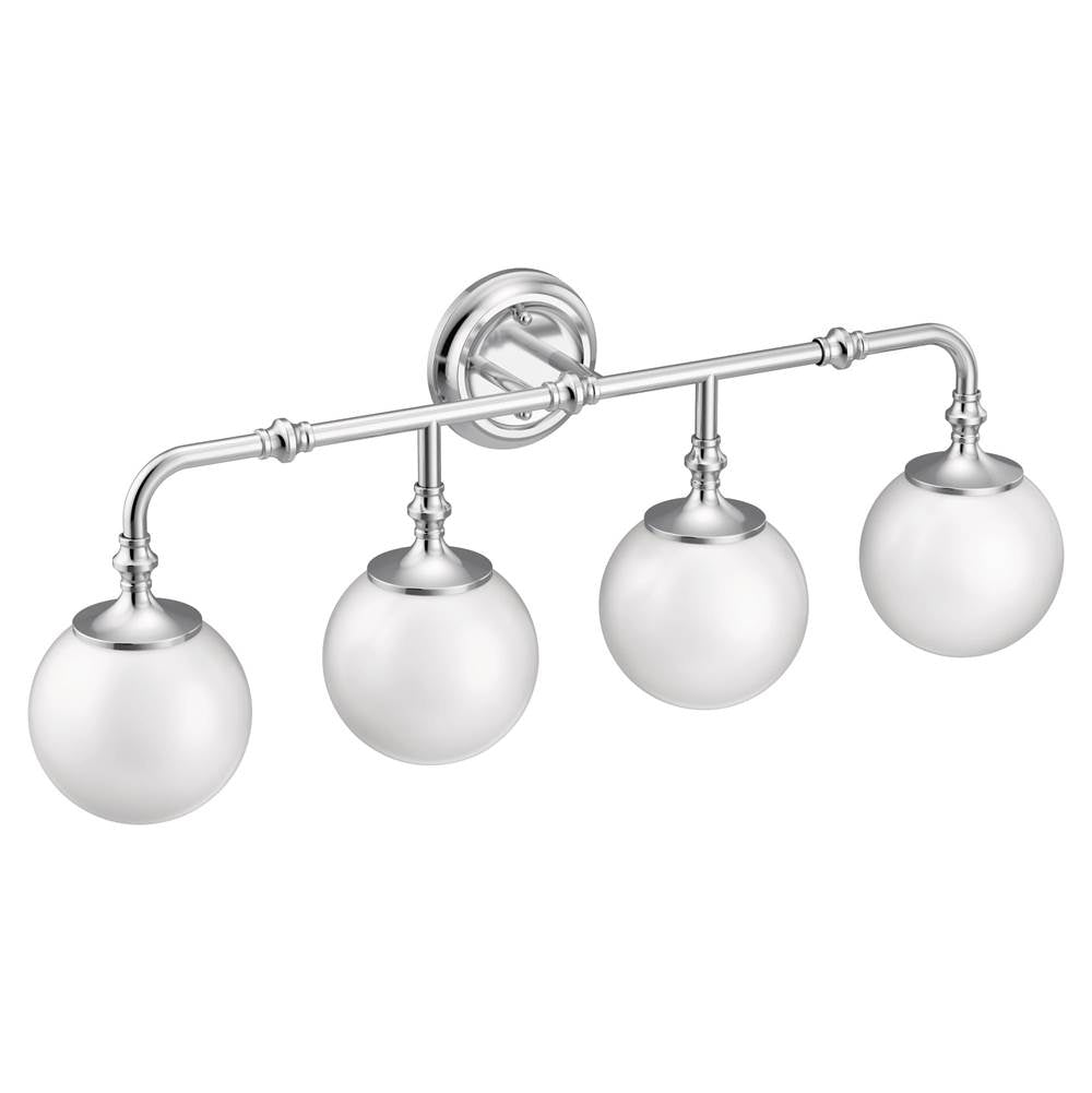 Moen - Chrome Four Globe Bath Light - Chrome