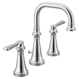 Moen - Colinet Traditional Two-Handle Widespread High-Arc Bathroom Faucet with Lever Handles, Valve Required, in Chrome - Chrome