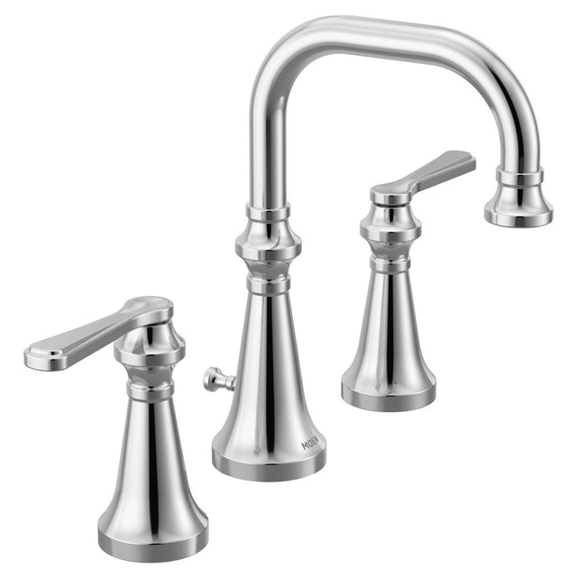 Moen - Colinet Traditional Two-Handle Widespread High-Arc Bathroom Faucet with Lever Handles, Valve Required, in Chrome - Chrome