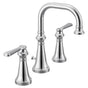 Moen - Colinet Traditional Two-Handle Widespread High-Arc Bathroom Faucet with Lever Handles, Valve Required, in Chrome - Chrome