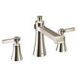 Moen - Flara 2-Handle Deck-Mount Roman Tub Faucet Trim Kit with Lever Handles in Polished Nickel (Valve Sold Separately) - Polished Nickel