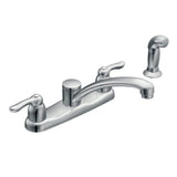 Moen - Two-Handle Kitchen Faucet, Chrome - Chrome
