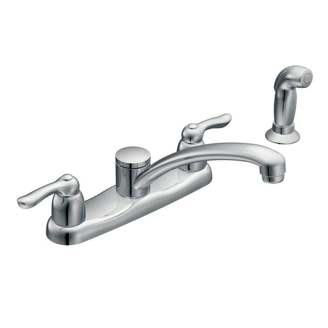 Moen - Two-Handle Kitchen Faucet, Chrome - Chrome