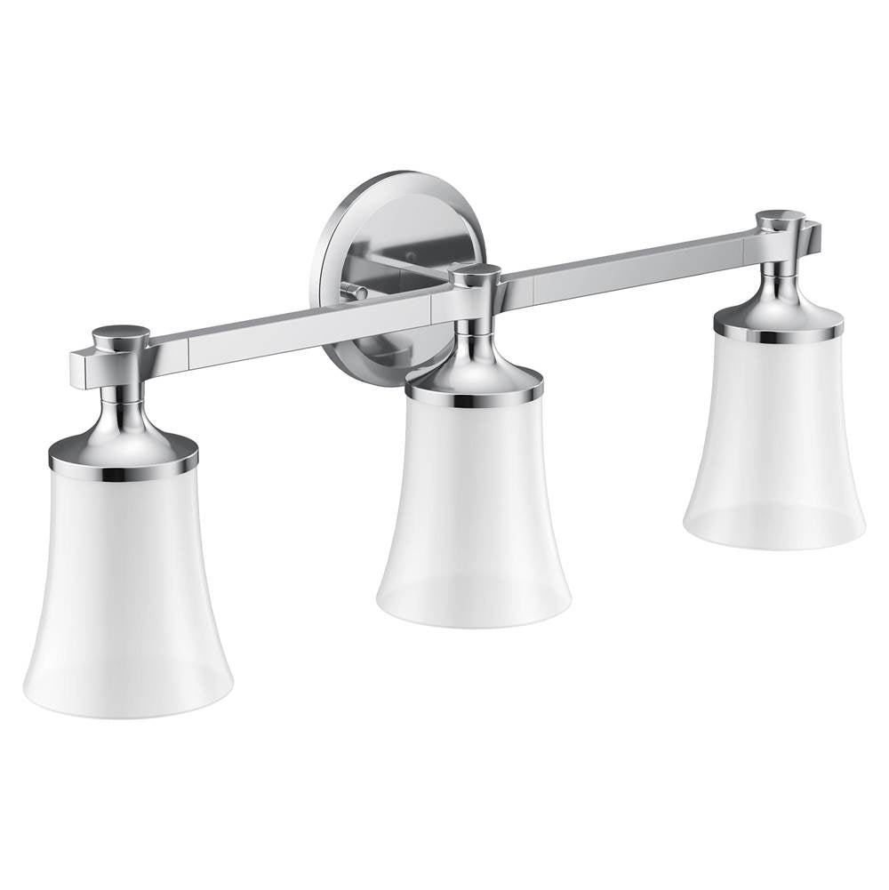 Moen - Chrome Three Globe Bath Light - Chrome