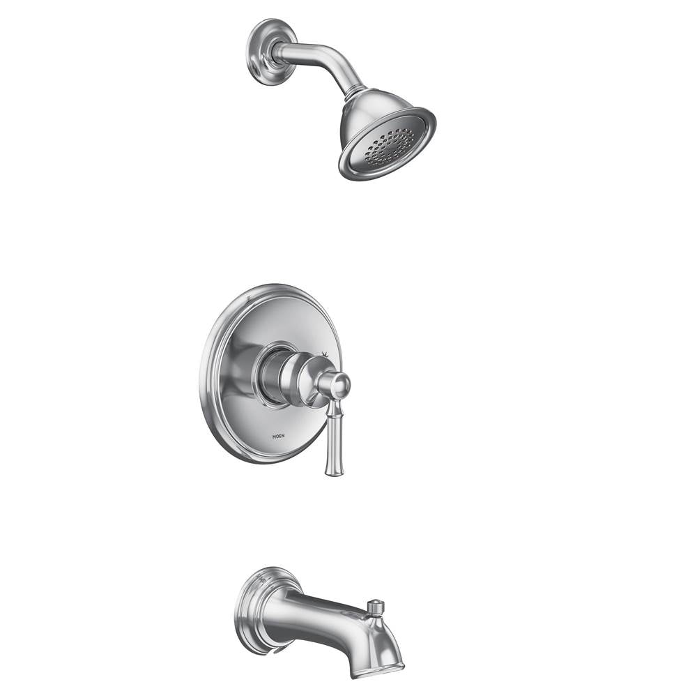 Moen - Dartmoor M-CORE 2-Series Eco Performance 1-Handle Tub and Shower Trim Kit in Chrome (Valve Sold Separately) - Chrome