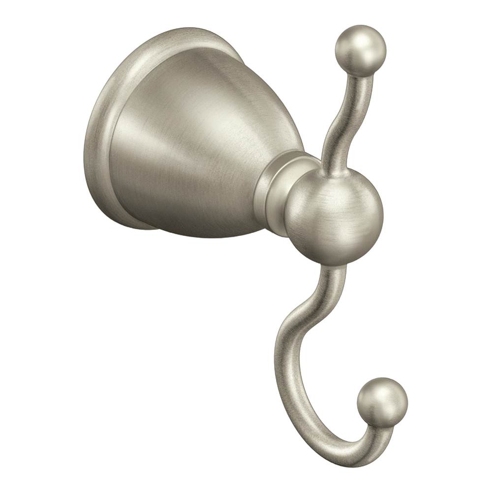 Moen - Brushed Nickel Double Robe Hook - Brushed Nickel
