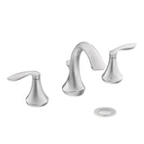 Moen - Eva 8 in. Widespread 2-Handle High-Arc Bathroom Faucet Trim Kit in Chrome (Valve Sold Separately) - Chrome