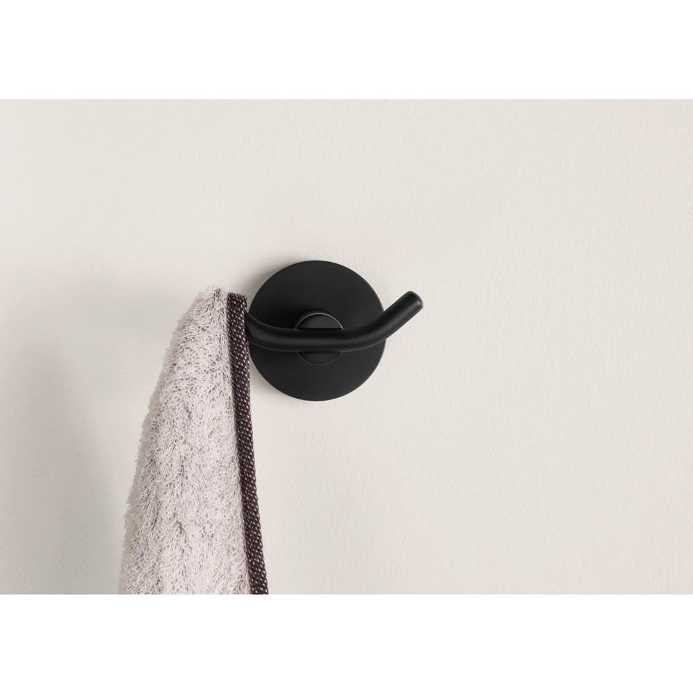 Matte Black Double Robe Hook