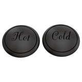 Moen - Weymouth Hot and Cold Replacement Handle Caps, Matte Black - Matte Black