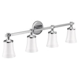 Brushed Gold Four Globe Bath Light