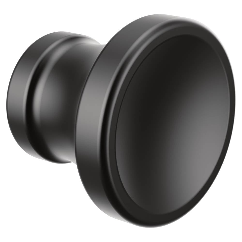 Moen - Matte Black Drawer Knob - Matte Black