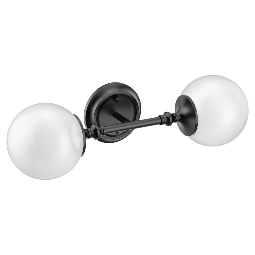 Brushed Gold Two Globe Bath Light