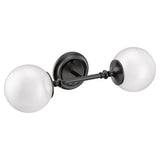 Brushed Gold Two Globe Bath Light