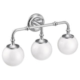 Brushed Gold Three Globe Bath Light
