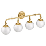 Brushed Gold Four Globe Bath Light