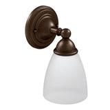 Brushed Nickel One Globe Bath Light
