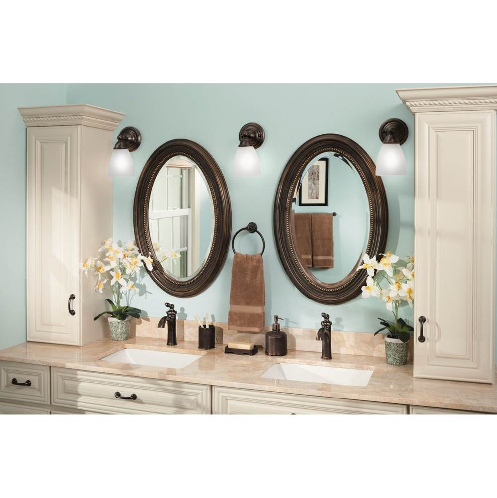 Brushed Nickel One Globe Bath Light