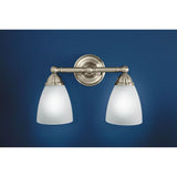 Brushed Nickel Two Globe Bath Light