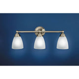 Brushed Nickel Three Globe Bath Light