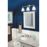 Brushed Nickel Three Globe Bath Light