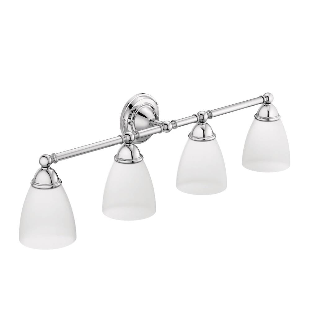 Brushed Nickel Four Globe Bath Light
