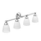 Brushed Nickel Four Globe Bath Light