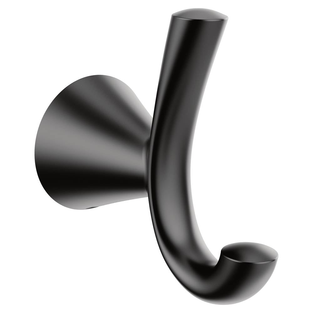 Moen - Matte Black Double Robe Hook - Matte Black