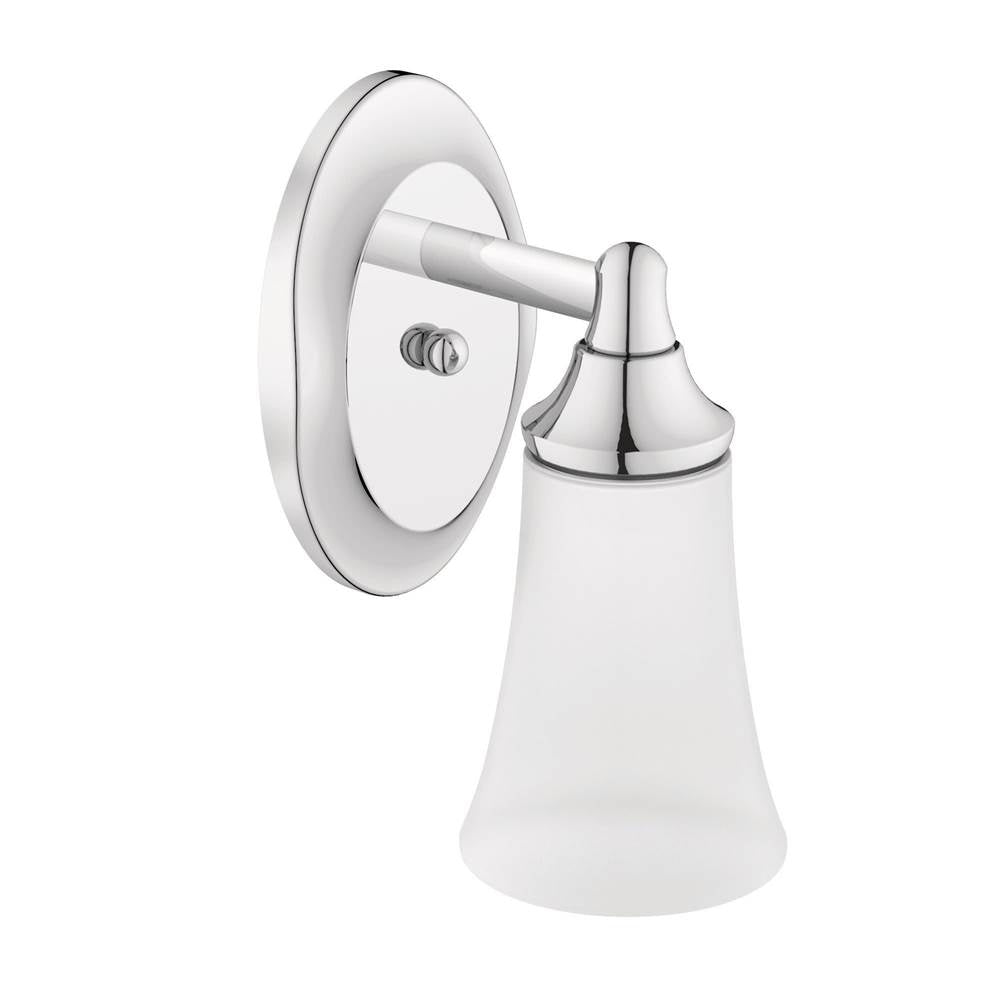 Brushed Nickel One Globe Bath Light