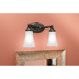 Brushed Nickel Two Globe Bath Light