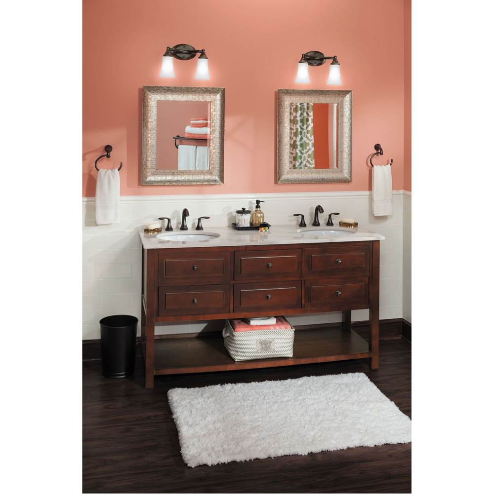 Brushed Nickel Two Globe Bath Light