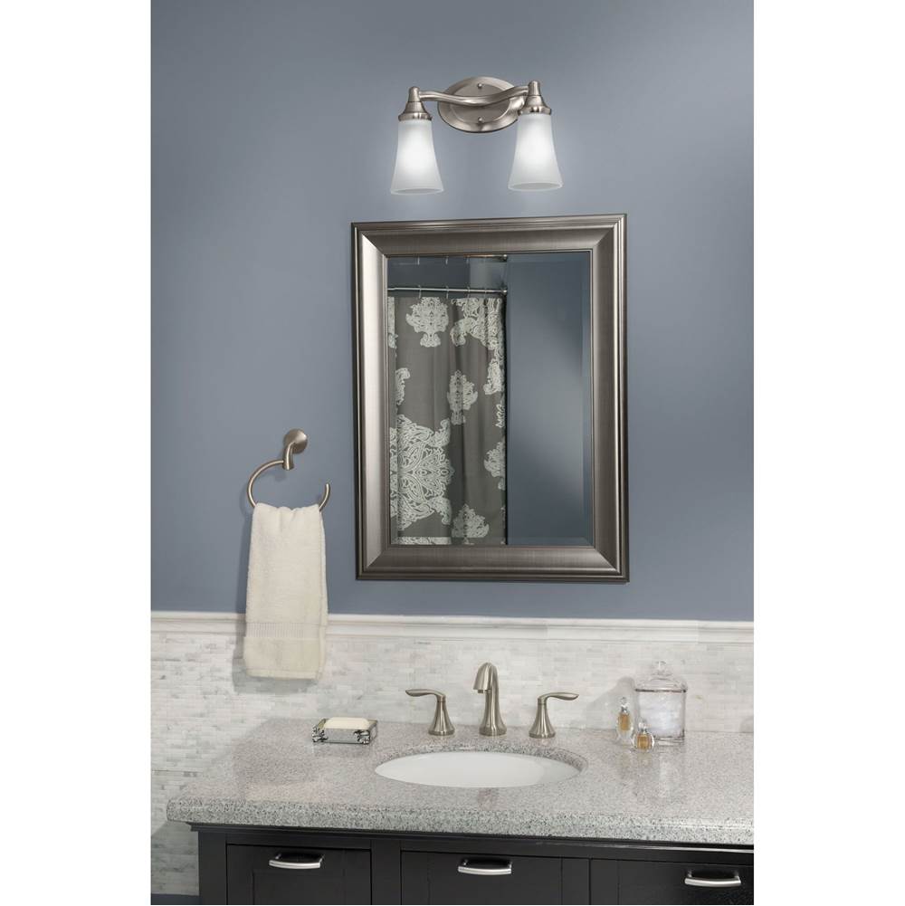 Brushed Nickel Two Globe Bath Light