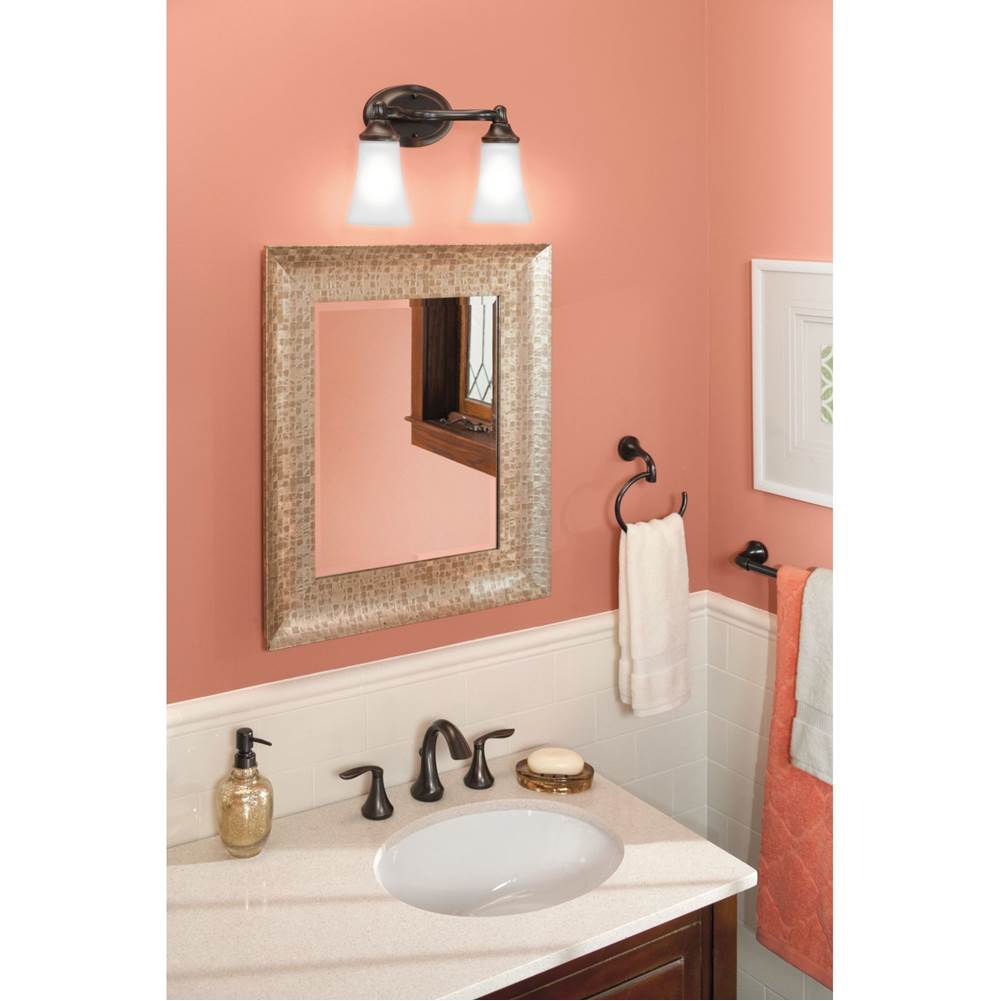 Brushed Nickel Two Globe Bath Light