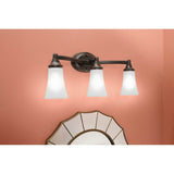 Brushed Nickel Three Globe Bath Light