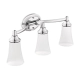 Brushed Nickel Three Globe Bath Light