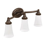 Brushed Nickel Three Globe Bath Light