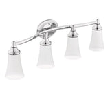 Brushed Nickel Four Globe Bath Light
