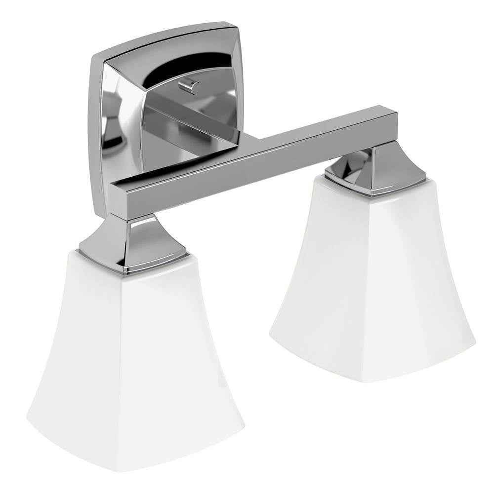 Brushed Gold Two Globe Bath Light