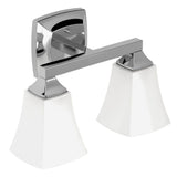 Brushed Gold Two Globe Bath Light